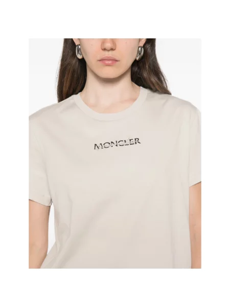 Koszulka Moncler beżowa