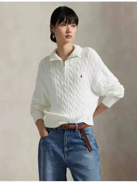 POLO RALPH LAUREN Pulover | Relaxed fit alb