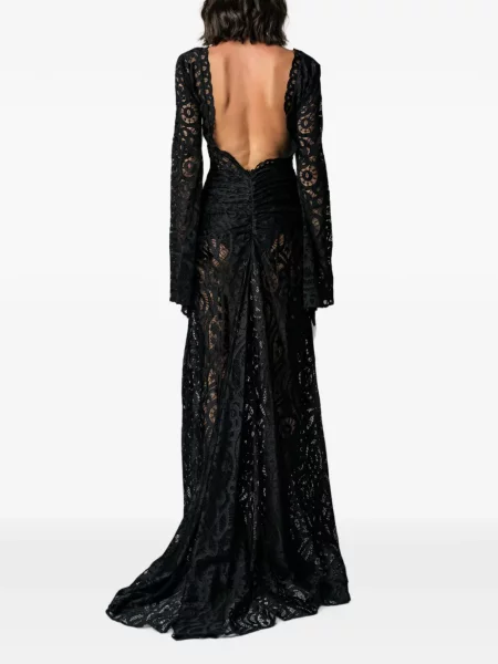Rochie maxi Miau By Clara Rotescu din dantelă negru