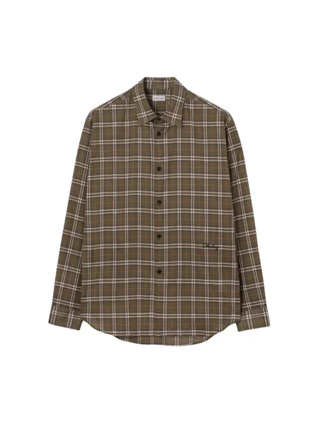 Koszula Burberry w kratę zielona
