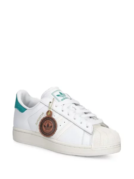 Matlasat sneakerși Adidas Superstar cu autograf din velur gri