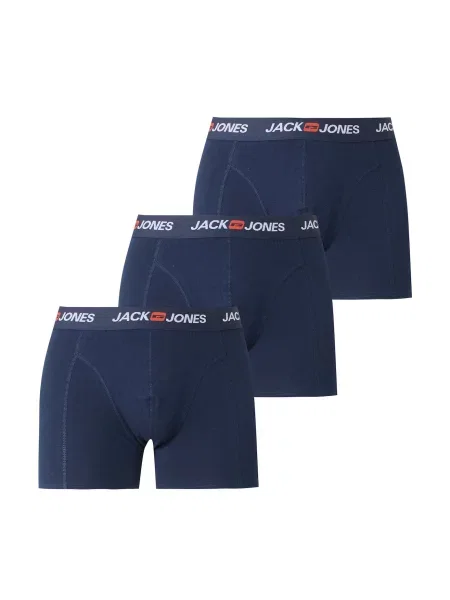JACK & JONES Boxeri JACCORP bleumarin / roșu alb