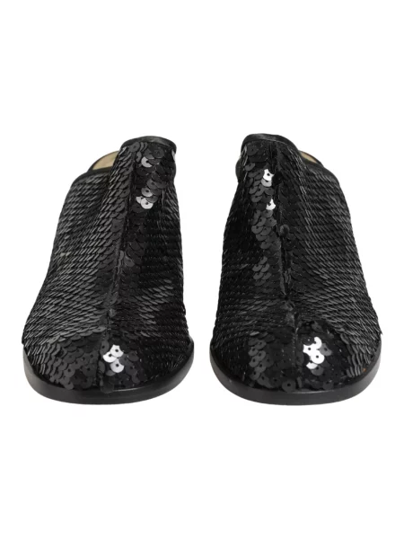 Klapki Dolce And Gabbana skórzane czarne