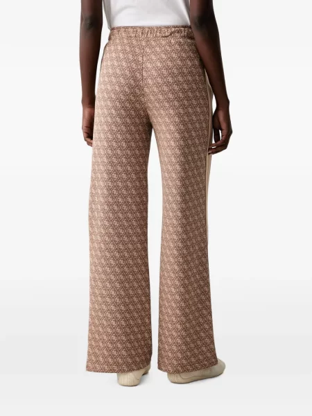 Pantaloni Guess cu imagine alergare maro