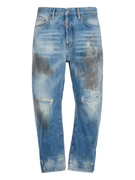 Pantaloni Dsquared2 rupți albastru