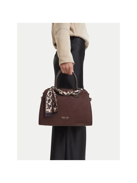 Τσάντα Nine West Σκούρο καφέ