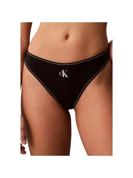 Chiloți tanga Calvin Klein Jeans negru