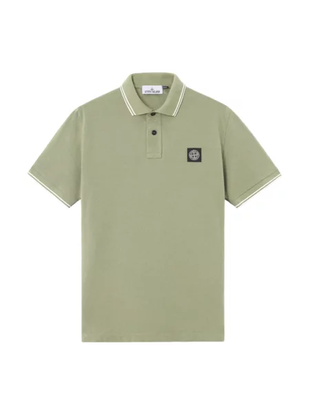 Koszulka polo Stone Island z kamieniami zielona