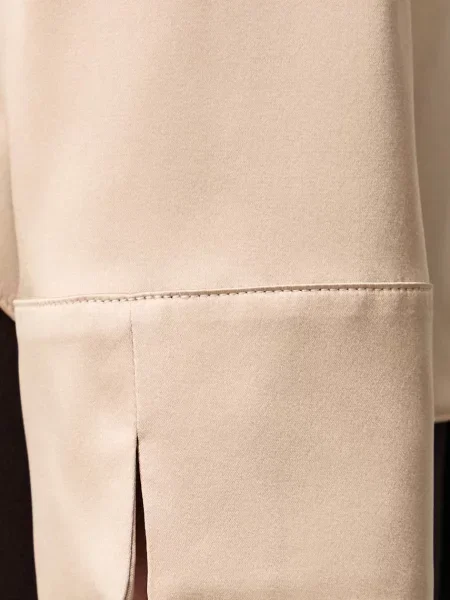MM by Max Mara női ing selyemmel MMLNAVETTA bézs