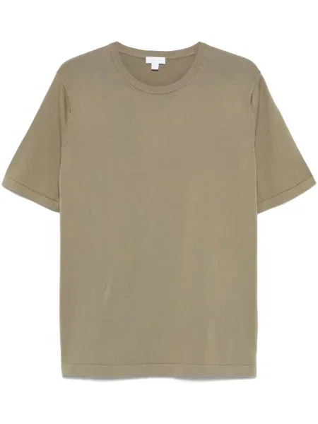 Tricou Sunspel tricotate verde