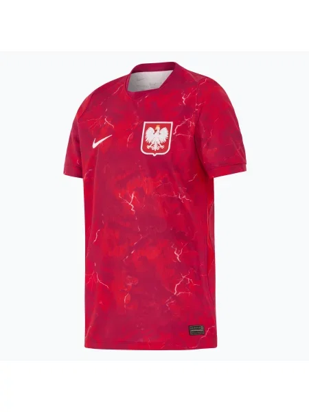 Детска футболна тениска Nike Dri-Fit Poland Stadium Away noble red/sport red червено