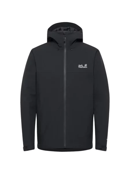 Яке Jack Wolfskin с принт черно