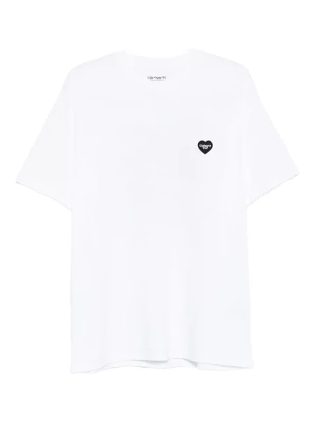 Tricou Carhartt Wip cu motiv cu inimi alb