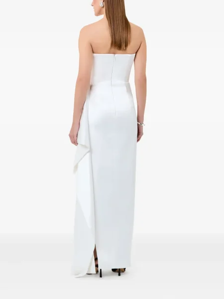 Rochie Nicholas drapată de costum alb