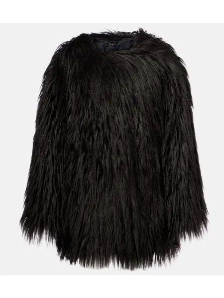 Jeździć na nartach sztuczne futro kurtka narciarska Goldbergh czarna