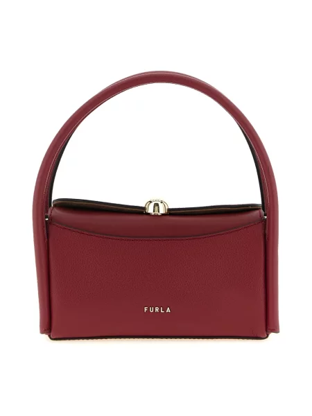 Mała mały torebka skórzana Furla skórzana brązowa