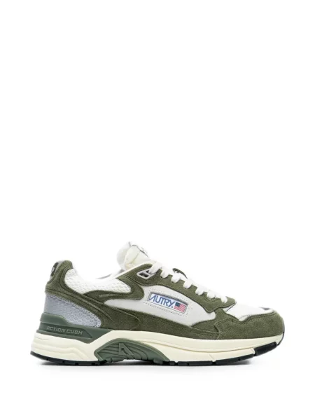 Sneakerși Autry din piele de căprioară verde