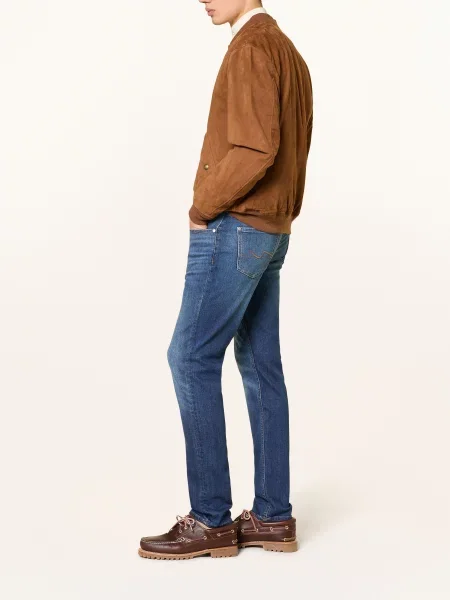 7 For All Mankind Džíny Slimmy Tapered Skinny Fit mid blue modré