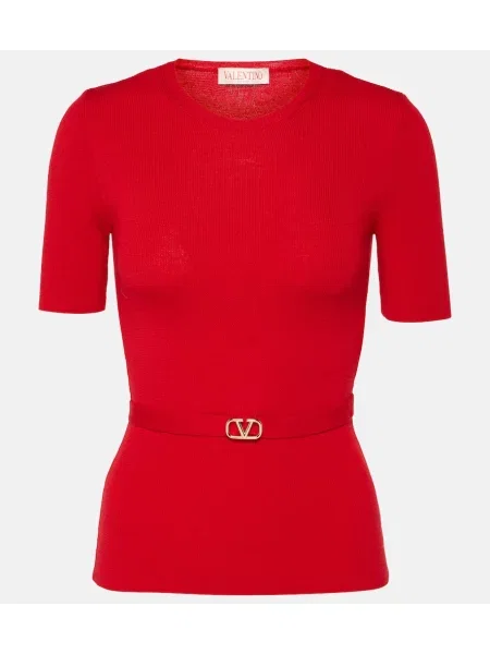 Tricou Valentino de lână roșu