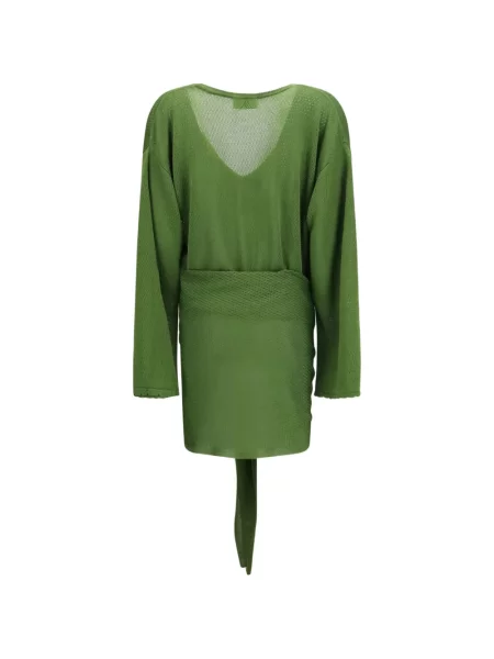 Rochie mini The Attico cu decolteu în V verde
