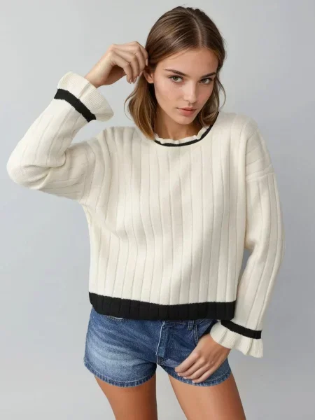 My fashion Svetr Pullover krémová