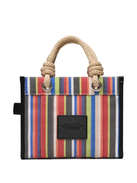 Geantă Marc Jacobs cu dungi plasă mini roșu