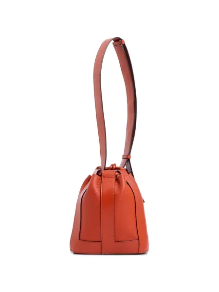Geantă bucket Lancel din piele portocaliu