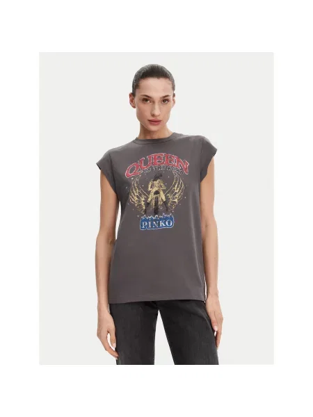 PINKO Majica Marrakech Regular Fit siva