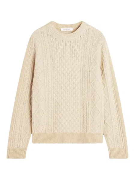 Pulover Maison Kitsune cu decolteu rotund