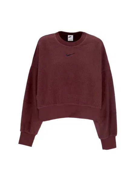 Bluza nierozpinana Nike o skróconej długości czerwona