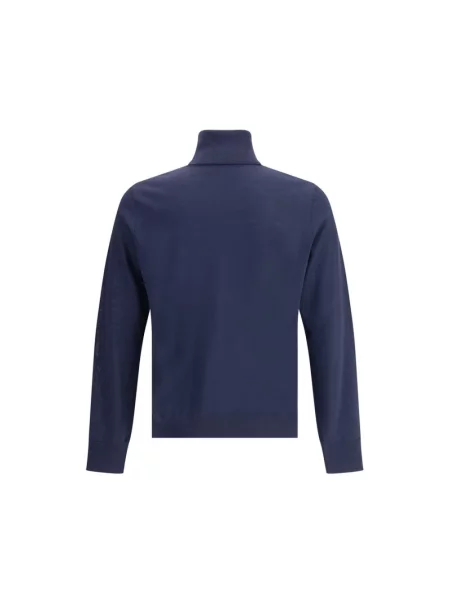 Sweter z golfem Dsquared2 wełniany do golfa niebieski