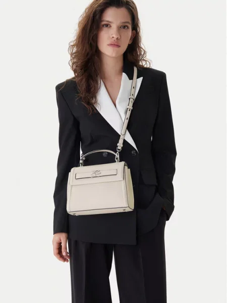 Karl Lagerfeld Ručna torbica Autograph prljavo bijela