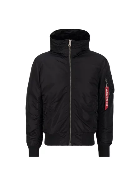 Bunda Alpha Industries Hooded Bomber black černá