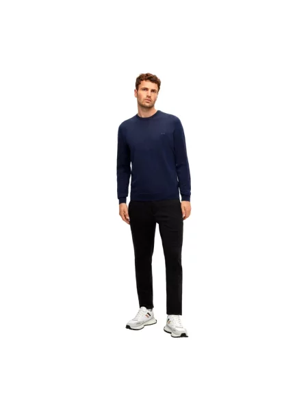Sweter Hugo Boss wełniany niebieski