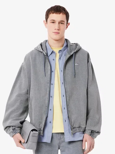 Джинсовая куртка Lacoste серая