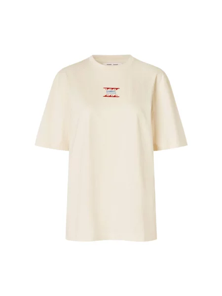 T-shirt Samsøe Samsøe Sagergei T-Shirt Neutral Leisure L beżowa