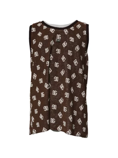 Kamizelka Dolce And Gabbana z logo brązowa