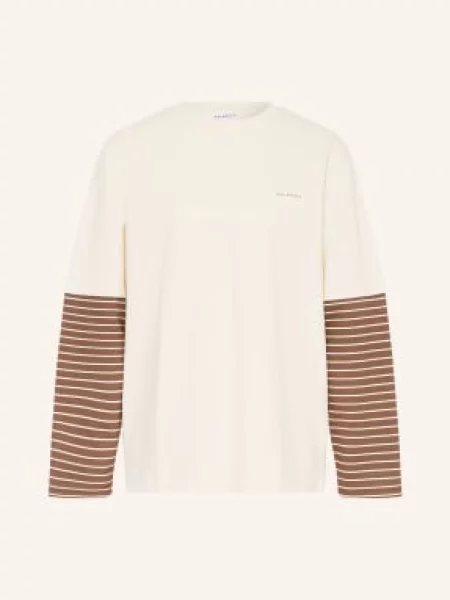 Oh April Oversized Tričko S Dlouhým Rukávem režná hnědá