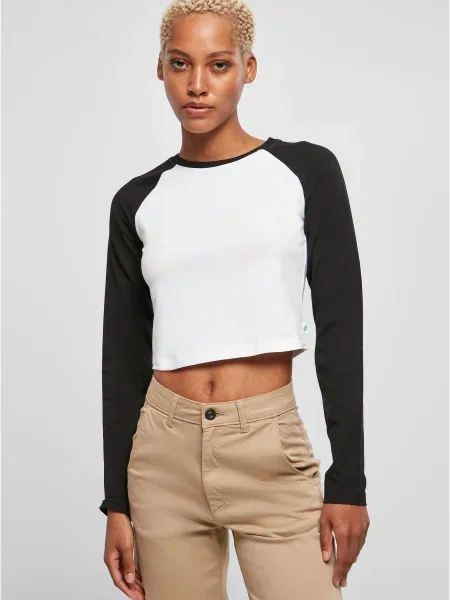 Koszulka Urban Classics z długim rękawem retro biała