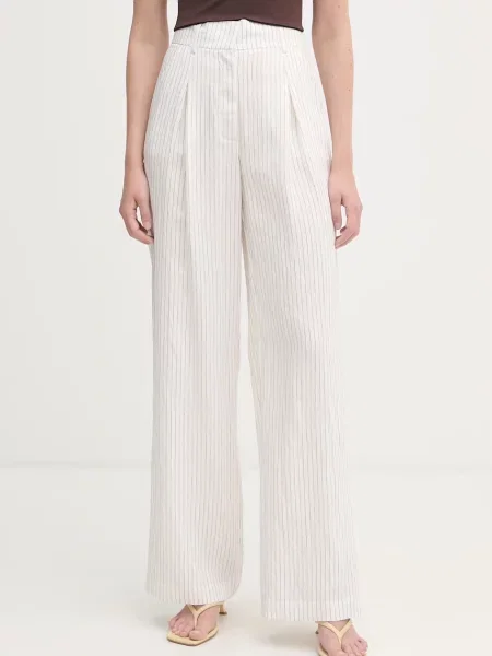 Patrizia Pepe spodnie z wiskozą białe