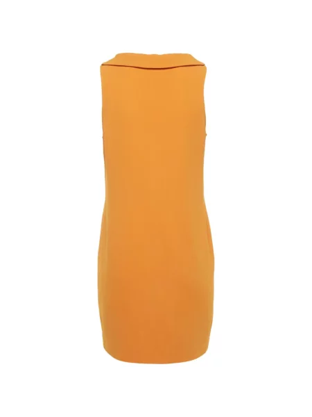 Gulerat rochie midi Moschino Cheap & Chic portocaliu