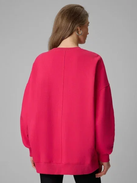 Bluza dresowa oversize bez kaptura 4F różowa