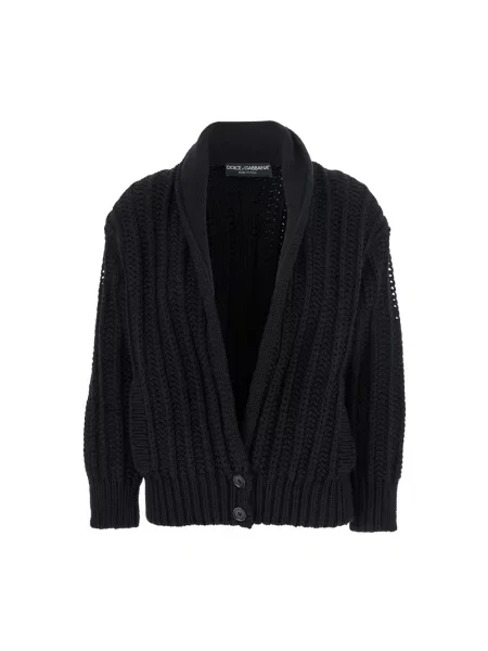 Kardigan Dolce And Gabbana wełniany czarny