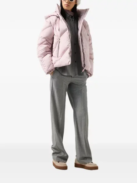Pantaloni Bogner de lână cu model herringbone gri