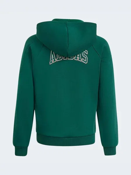 Adidas кофта на застібці з капюшоном дитяча з бавовною