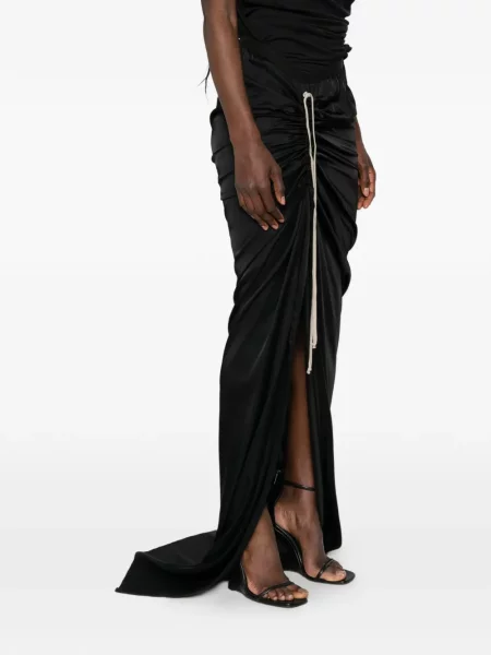 Fustă Rick Owens asimetrică drapată negru