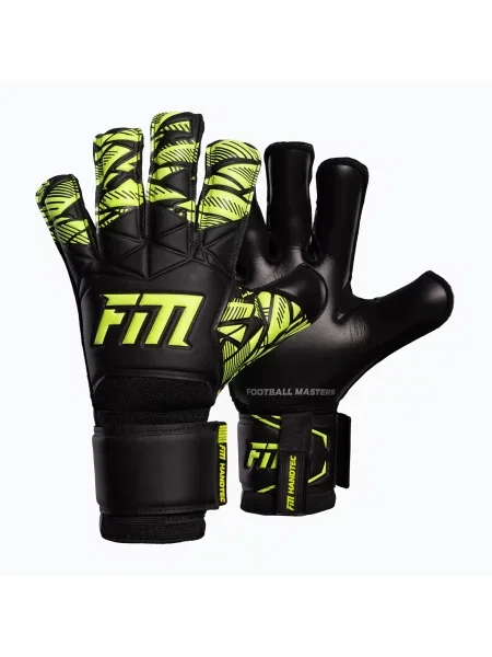 Rękawice bramkarskie Football Masters Invictus X Training black/green czarne