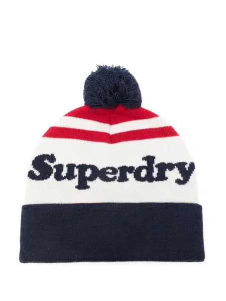 Căciulă Superdry cu dungi alb