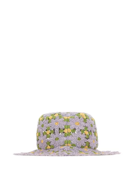 Pălărie Fendi cu broderie violet