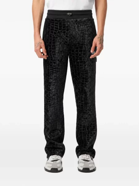 Pantaloni Philipp Plein de catifea negru